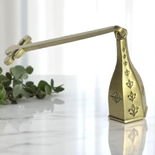 Candle Snuffer in Antique Brass with Fleur De Lis Motif